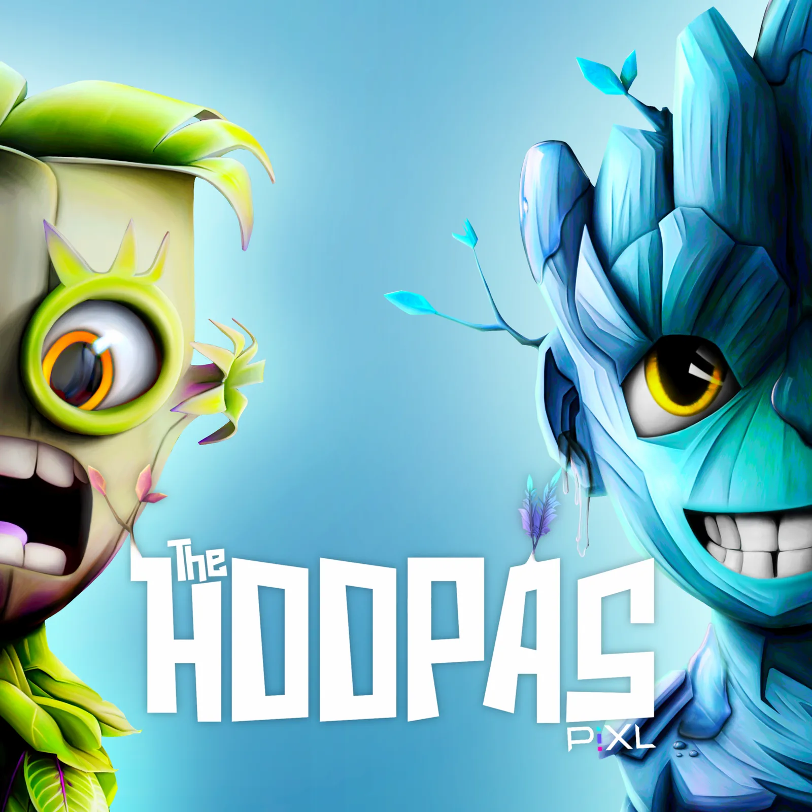 HOOPAS key art with two characters facing off