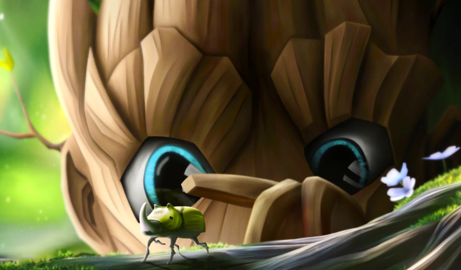 A Hoopa peeking out of the undergrowth